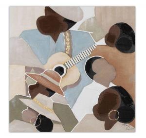 Картина KUNSTLOFT handgemalt Connected through Music цвет braun/multicolor