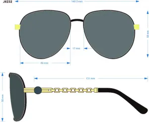 Женские элегантные солнцезащитные очки-авиаторы Jessica Simpson J5702 из металла с защитой от УФ-излучения UV400, Gold & Tortoise