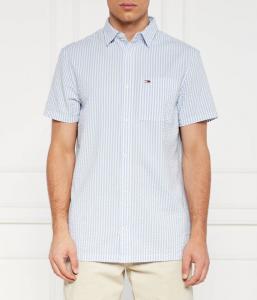 Рубашка Tommy Jeans Regular Fit в полоску, голубой