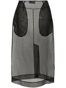 Simone Rocha прозрачная юбка-карандаш миди, черный
