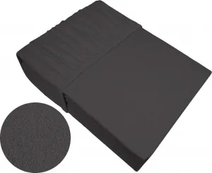 Простыня на резинке, махровая, плотная, 200х220 см, темно-серая Greno