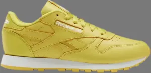 Кроссовки wmns classic leather 'utility yellow' Reebok, желтый