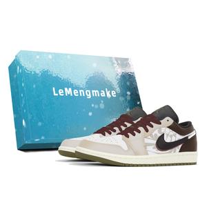 Jordan Износостойкие и легкие баскетбольные кроссовки Air 1 с низким верхом в винтажном стиле, белые, унисекс