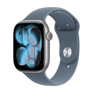 Умные часы Apple Watch Series 11 (GPS), 46 мм, Space Gray Aluminum Case/Anchor Blue Sport Band - S/M