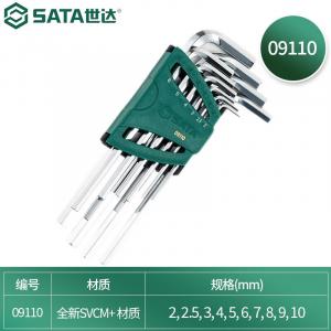 SATA 09110 Набор удлиненных шестигранных ключей, 10 предметов