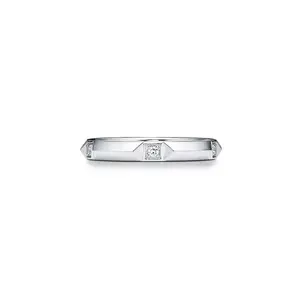Кольцо Tiffany & Co. True Band, платина/бриллианты