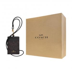 COACH Мини картхолдер из лакированного полотна, Gift Box Set (Basic Set+Yellow Box)