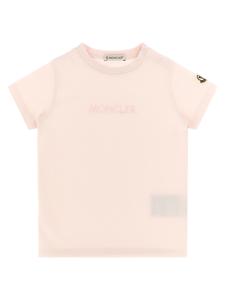 Футболка с вышивкой логотипа Moncler Enfant, розовый