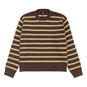 Топ Stussy Stripe Knit Crew 'Forest'