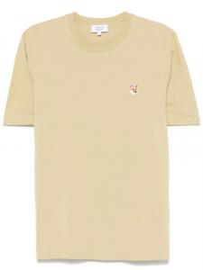 Футболка с нашивкой на голову «Лиса» от Maison Kitsuné, зеленый