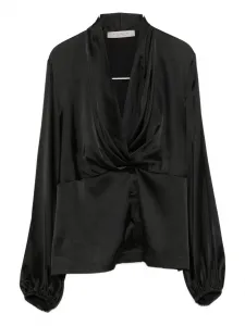 Скрученная блузка на пуговицах D.Exterior, черный