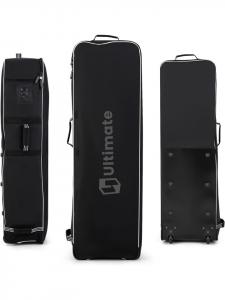 Дорожная сумка для гольфа на колесах, 38 x 25 x 125 см, черного цвета COSTWAY