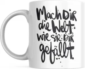 Кружка с надписью Позитивные перспективы: Сделай мир таким, каким ты хочешь - Coffee Office Tinisu