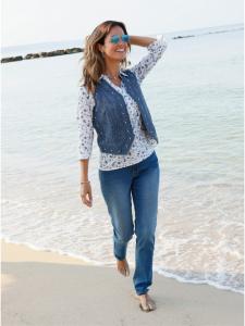 WITT WEIDEN Джинсовый жилет цвета «голубой камень»