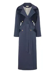 Двубортный тренч Victory Temperley London, синий