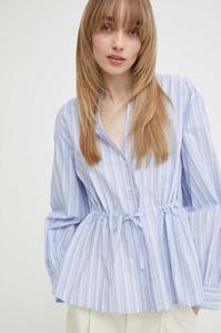 Хлопчатобумажная рубашка Samsoe Samsoe, синий