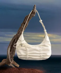 Сумка-хобо Kadee с драпировкой Charles & Keith, цвет Cream