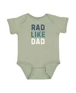 Детский боди с коротким рукавом "Rad Like Dad" для мальчиков Sweet Wink, зеленый