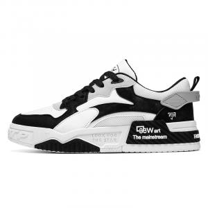 NANJIREN Антискользящие и износостойкие низкие скейтерские кроссовки для мужчин с эффектом увеличения роста - черные, цвет Black