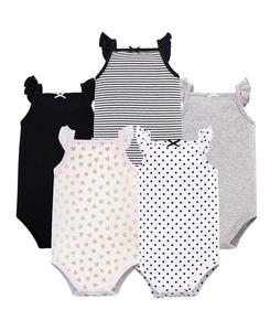 Мягкие хлопковые комбинезоны без рукавов Hudson Baby, Basic black gold