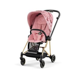 Cybex Коляска Mios3, легкая складная, реверсивная, с высоким обзором, амортизирующая, дышащая, с регулируемой спинкой, детская зонтичная коляска, Mios3 Rose Gold Cherry Blossom Pink, предзаказ