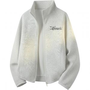 Толстовка Unisex Stand Collar Thickened Cardigan HUANQIU, heather серый