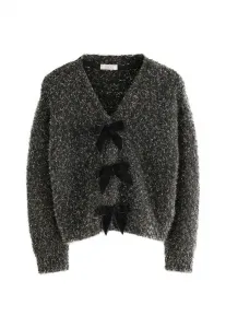 Кардиган с v-образным вырезом, прямого кроя. Next, Black