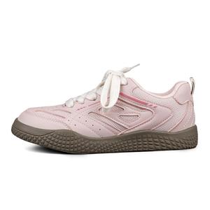 Женские повседневные туфли WENPU с амортизацией, противоскользящей подошвой и дышащим верхом без шнуровки, розовые