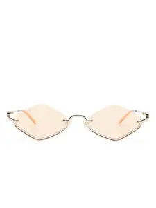 Солнцезащитные очки в геометричной оправе Gucci Eyewear, золотой