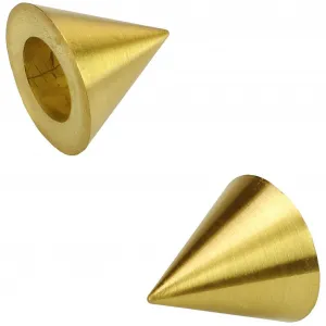 Наконечники для карниза Liedeco «Конус», (комплект, 2 шт.), для карнизов Ø 16 мм, цвет goldfarben/matt