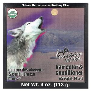 Краска и кондиционер для волос Light Mountain ярко-красный, 113 г