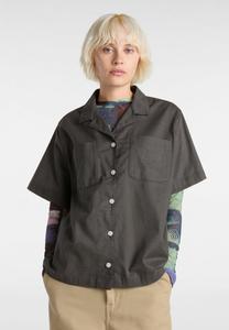 Блуза Vans CASSIDY CAMP SHIRT, Asphalt/Mottled Dark Brown