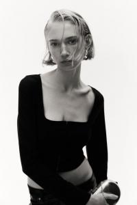 Топ с квадратным вырезом H&M, черный