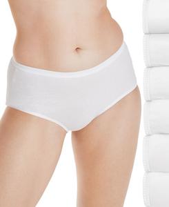 Женские трусы-слипы, 6 шт, 40H6CC, дышащие Hanes, White