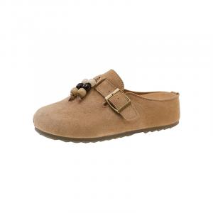 WUJI Женские противоскользящие антибактериальные тапочки с закрытым носком - хаки, цвет Khaki