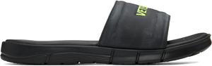 Черные шлепанцы для бассейна с логотипом Reebok Edition VETEMENTS