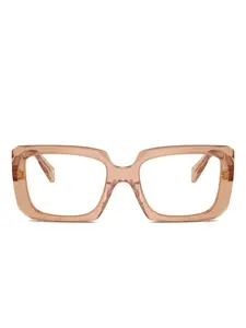 Очки в квадратной оправе Prada, бежевый