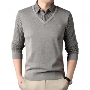 Толстовка мужская утепленная флисовая с имитацией двухслойности VanCamel, бежевый fleece-lined