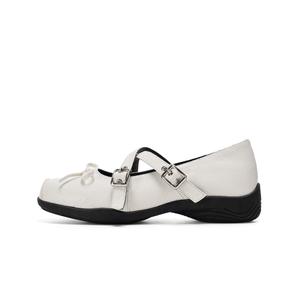 EBLAN Туфли Мэри Джейн женские белые