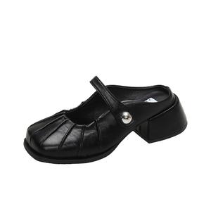 JEPSEN Закрытые тапочки женские черные, цвет Black