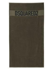 DSQUARED2 пляжное полотенце с логотипом, зеленый