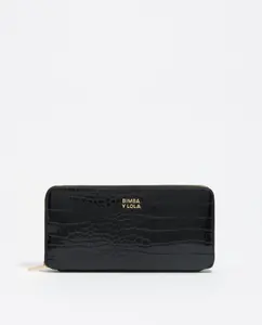 Женский кошелек с текстурой и застежкой-молнией Bimba y Lola, черный