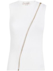 Жилет с застежкой-молнией Alexander McQueen, белый