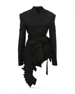 Складчатый блейзер rokh, черный