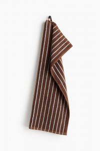 Полотенце H&M Striped, 50x70 см, темно-коричневый