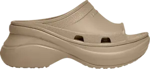 Сандалии Crocs x Balenciaga Pool Slide Sandal Beige, коричневый