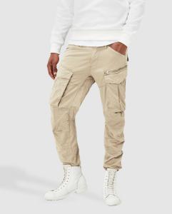 G-Star Raw бежевые мужские брюки-карго зауженного кроя G-Star Raw, бежевый