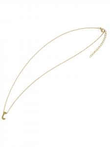 Adeliás Женское колье - буква N из нержавеющей стали 45+5 в золотом исполнении