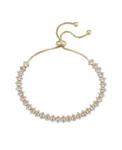 Регулируемый браслет с кубическим цирконием в форме маркиза Macy'S, gold