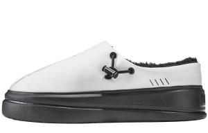 Мужские повседневные туфли унисекс низкие черный/белый Norvincy